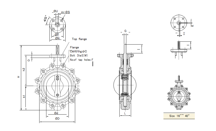 Full Lug Body Butterfly Valve