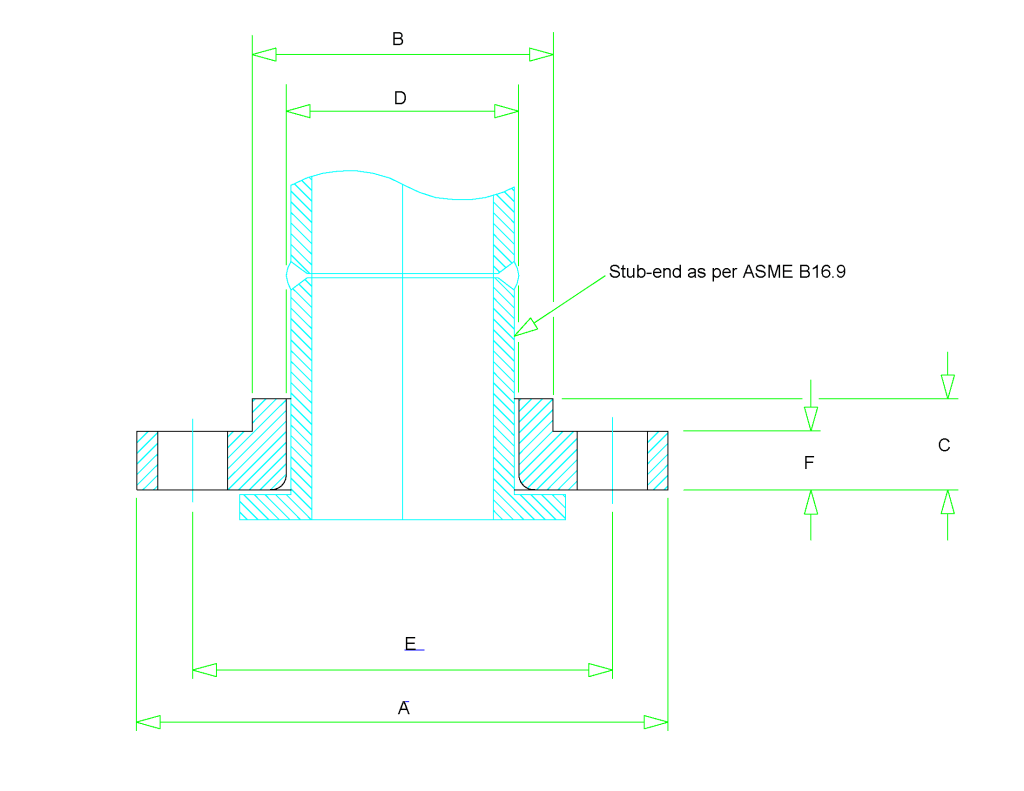 Lap Joint Flange Dimension Lap Joint Flange Dimension