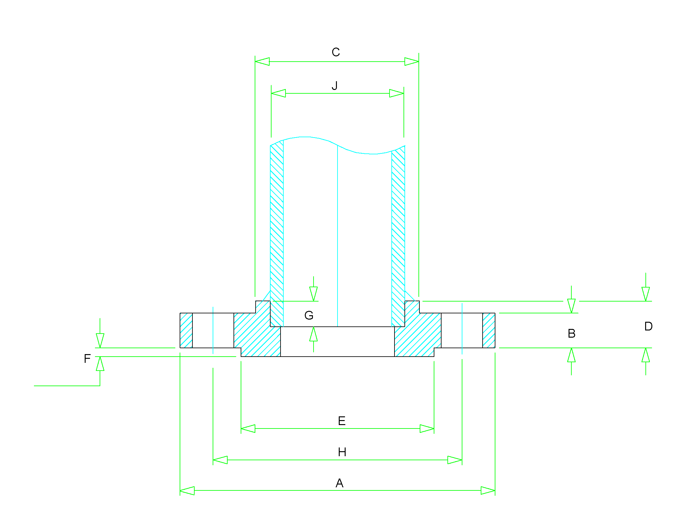 Socket Weld Flange Dimension