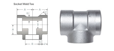 Socket Weld Tee Dimensions