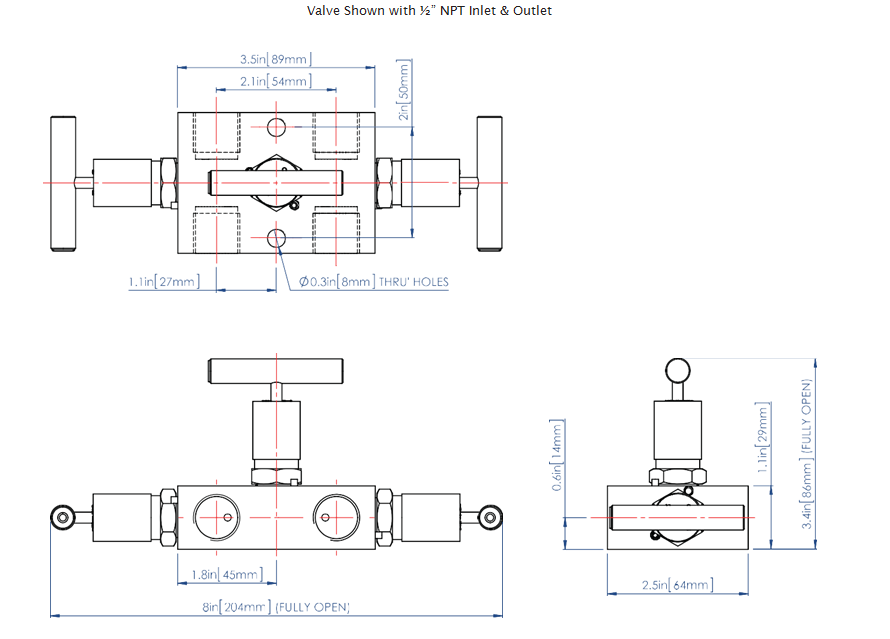 3-Way Manifold Valves